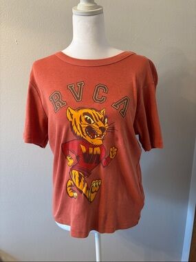 RVCA Rust Orange Tiger Graphic Tee